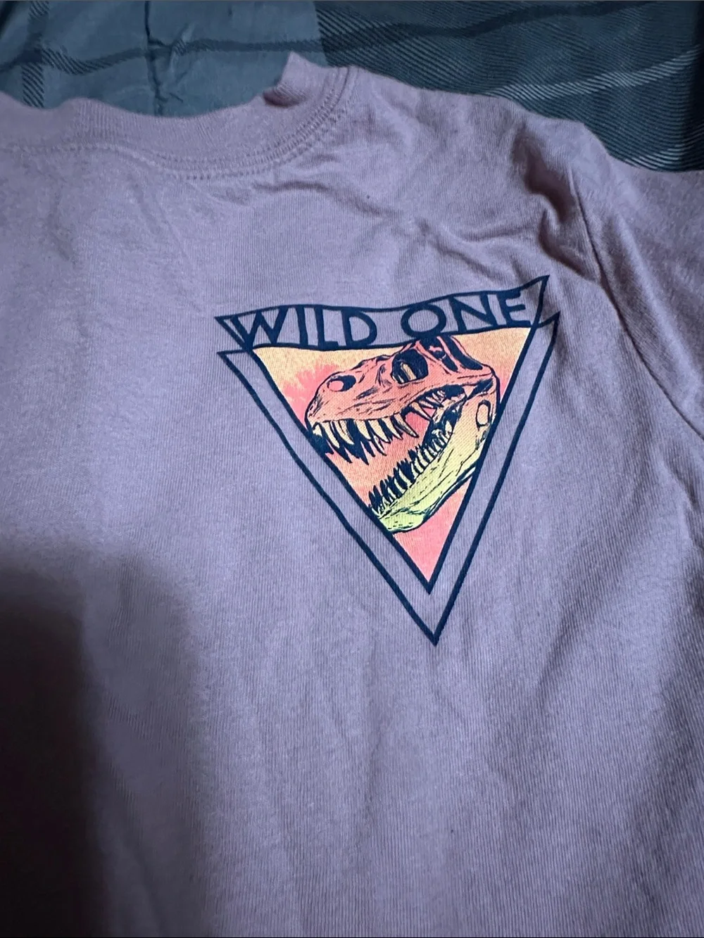 OshKosh B'gosh Dusty Mauve Short Sleeve Tee with Triangle Graphic